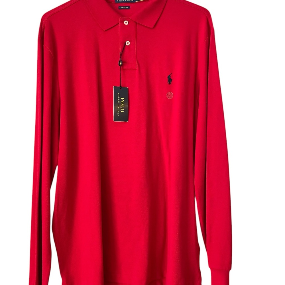 Polo by Ralph Lauren Red Long Sleeve Polo Shirt